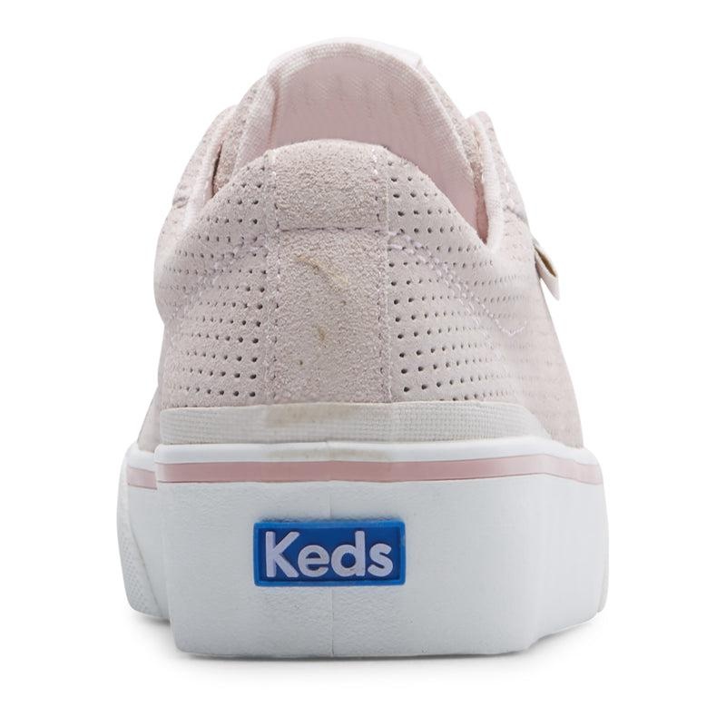 Keds Jump Kick Duo Perf Süet Leather Sneakers Kadın Açık Pembe | GHVEQ-1249