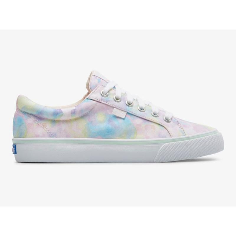 Keds Jump Kick Kanvas Abstract Floral Print Lace Ups Kadın Pembe | CRLTO-8706