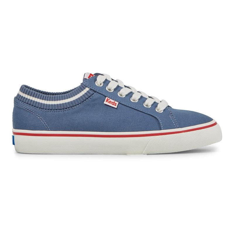 Keds Jump Kick Knit Collar Kanvas Canvas Kadın Navy/White | TOESX-3287