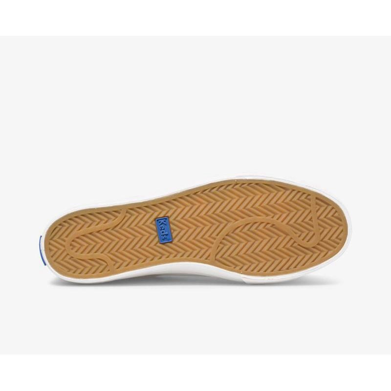 Keds Jump Kick Leather Sneakers Kadın Beyaz Altın | EFLMH-4180