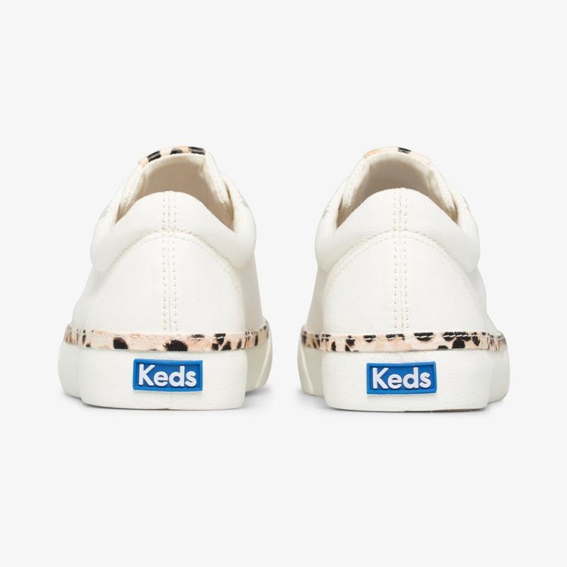 Keds Jump Kick Leopard Kanvas Cream Canvas Kadın Leopar | PFDAL-4236