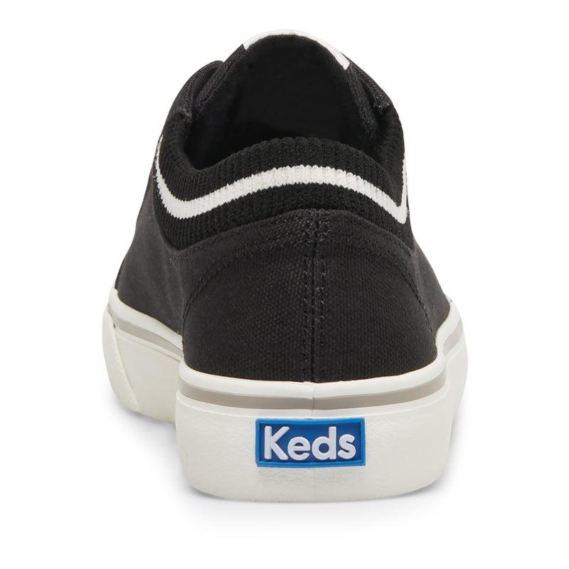 Keds Jump Kick Rib Knit Collar Kanvas Canvas Kadın Siyah | PRQJY-5186