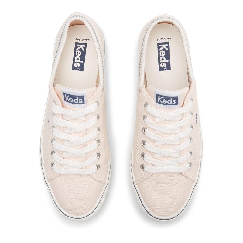 Keds Jump Kick Rib Knit Collar Kanvas Canvas Kadın Açık Pembe | QXAKN-0762