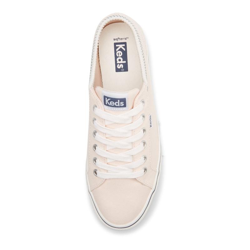 Keds Jump Kick Rib Knit Collar Kanvas Canvas Kadın Açık Pembe | QXAKN-0762