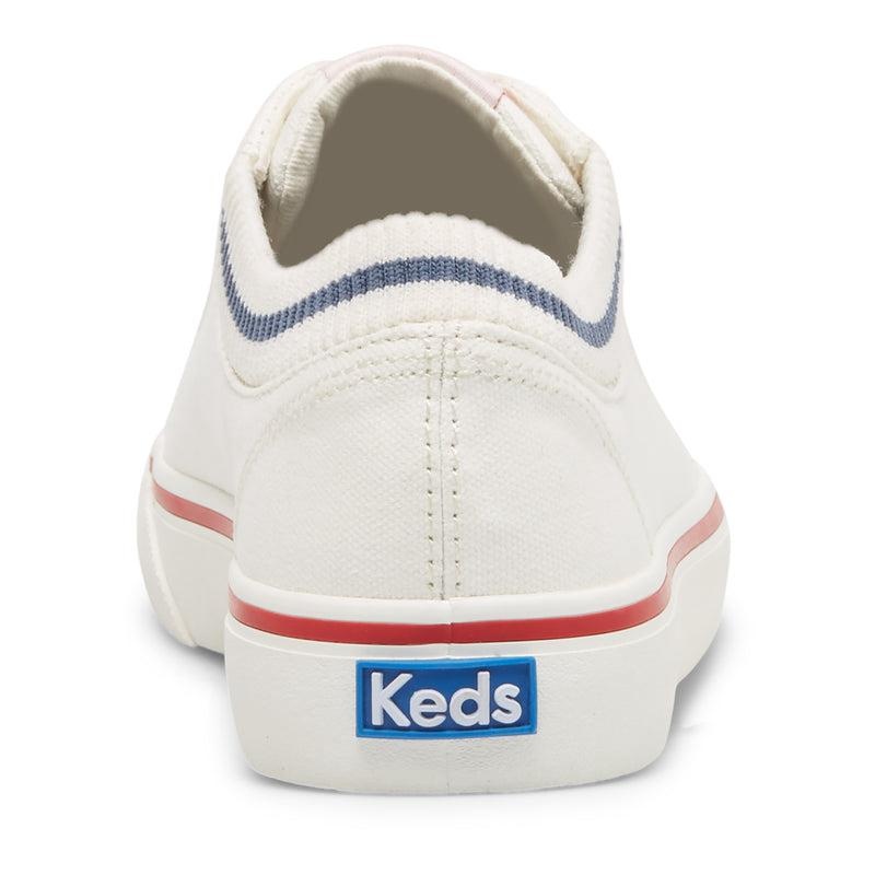 Keds Jump Kick Rib Knit Collar Kanvas Canvas Kadın White/Red | GZEMR-7854