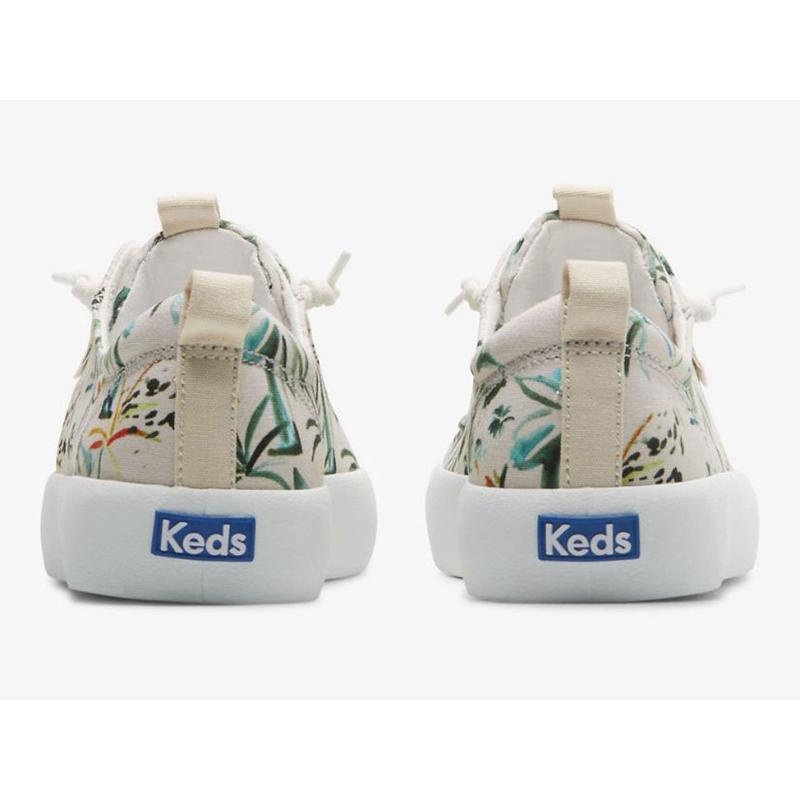 Keds Kickback Island Print Makosen Ayakkabı Kadın Bej Rengi Renkli | KGCVL-9514