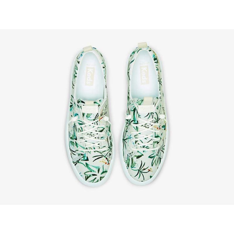 Keds Kickback Island Print Makosen Ayakkabı Kadın Bej Rengi Renkli | KGCVL-9514