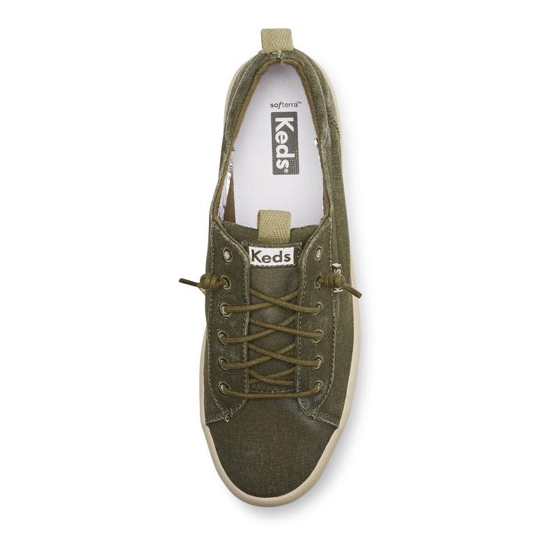 Keds Kickback Kanvas Olive Canvas Kadın Zeytin Yeşili | NVIKQ-3961