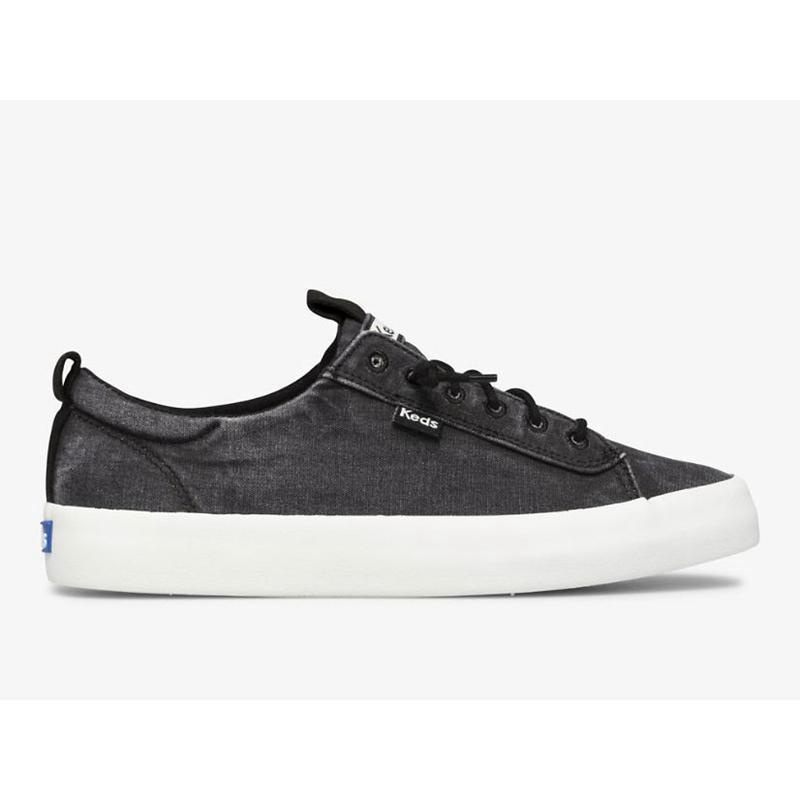 Keds Kickback Kanvas Washable Lace Ups Kadın Siyah | VUGFT-1563