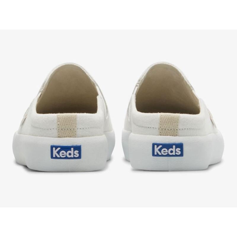 Keds Kickback Mule Crepe Makosen Ayakkabı Kadın Beyaz | ZOCFJ-9603