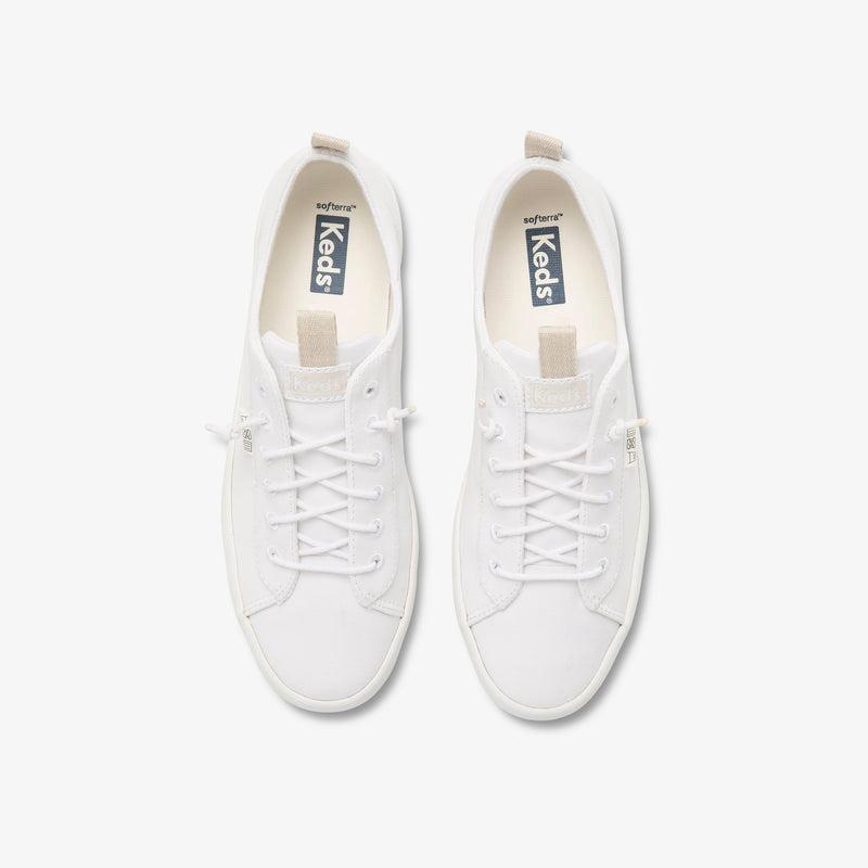 Keds Kickback Organic Pamuklu Canvas Kadın Beyaz | LGKDO-8214