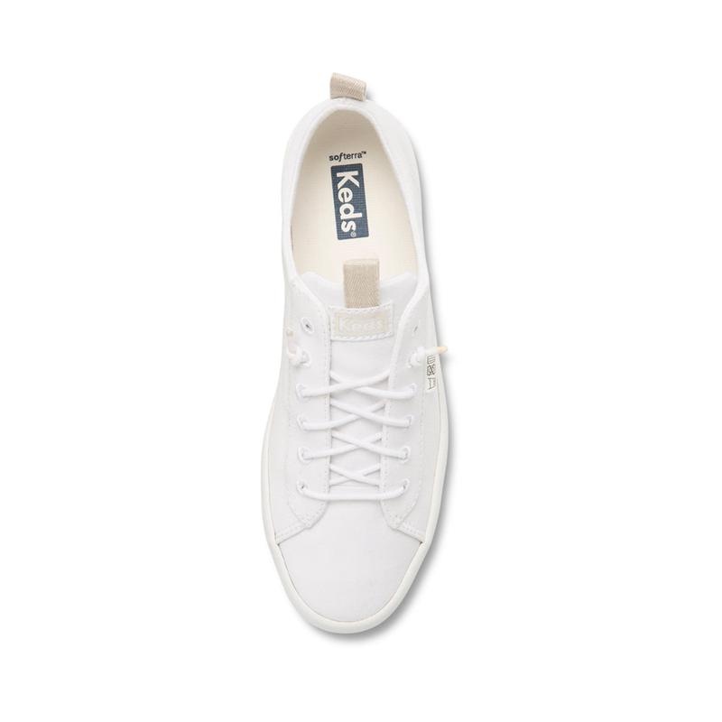 Keds Kickback Organic Pamuklu Canvas Kadın Beyaz | LGKDO-8214