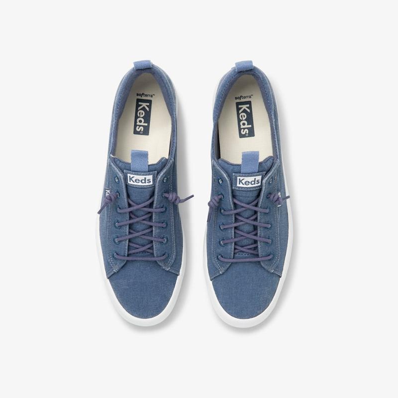 Keds Kickback Washable Organic Pamuklu Canvas Kadın Lacivert | SLUTP-5392