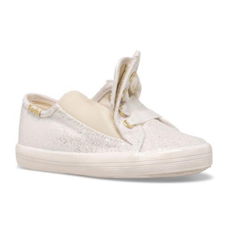 Keds Kickstart Celebrations Junior Canvas Çocuk Glitter Ivory | WFVJO-2076