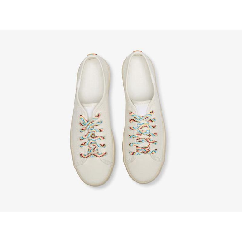 Keds Kickstart Fair Isle Lace Ups Kadın Beyaz Renkli | SYVAT-0743