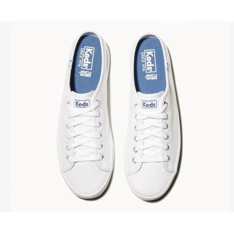 Keds Kickstart Kanvas Slip On Mule Ayakkabı Kadın Beyaz | KQPHF-2594