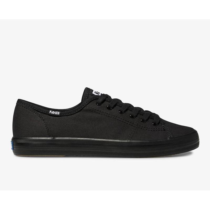 Keds Kickstart Lace Ups Kadın Black/Black | AYWNJ-8513