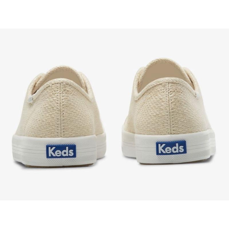 Keds Kickstart Metallic Tekstil Lace Ups Kadın Gümüş | LAXRG-6158