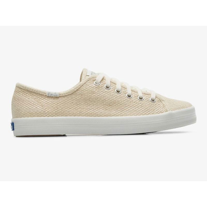 Keds Kickstart Metallic Tekstil Lace Ups Kadın Gümüş | LAXRG-6158