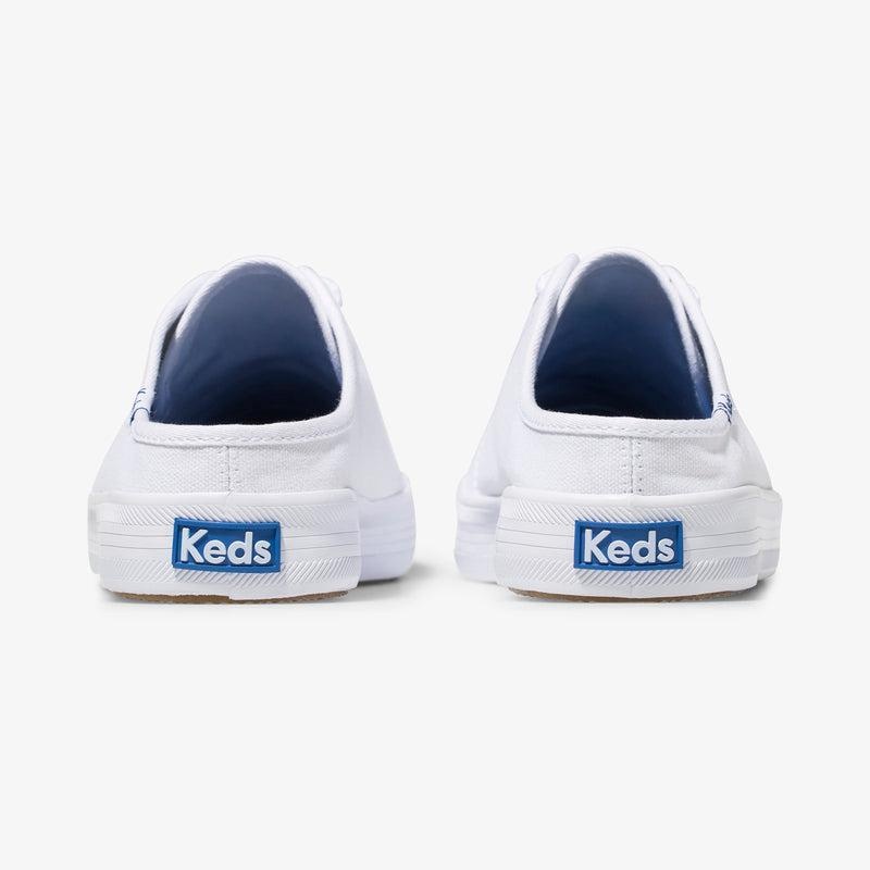 Keds Kickstart Mule Kanvas Canvas Kadın Beyaz | QZEMX-7268