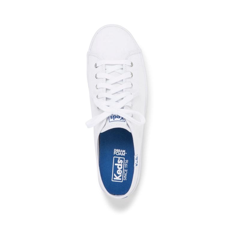 Keds Kickstart Mule Kanvas Canvas Kadın Beyaz | QZEMX-7268