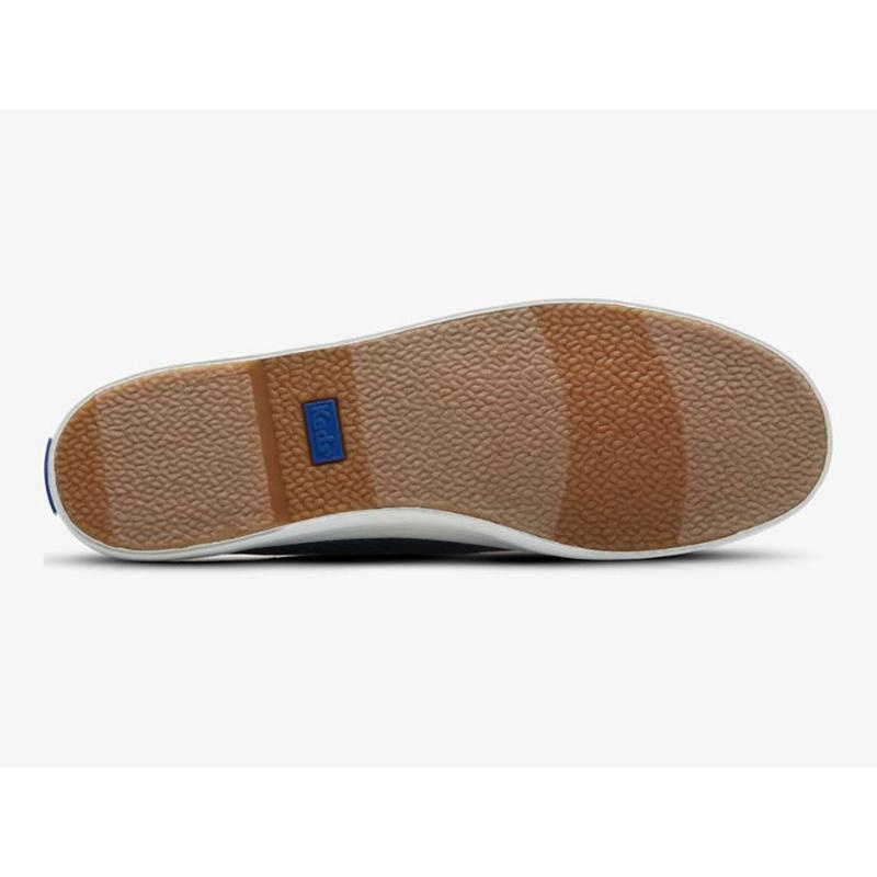 Keds Kickstart Mule Kanvas Stripe Makosen Ayakkabı Kadın Mavi | KUCNF-9861