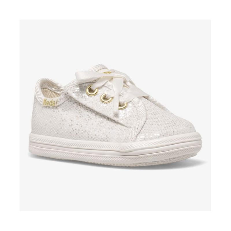 Keds Little Kid's Kickstart Crib Celebrations Sneaker Çocuk Ivory Sparkle Lightyellow | ZEMHS-6297