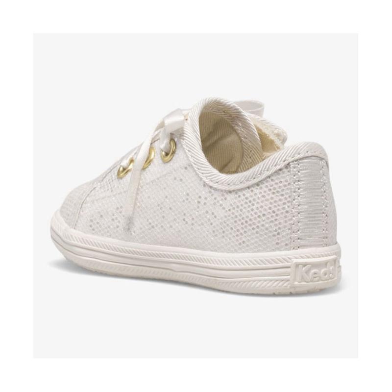 Keds Little Kid's Kickstart Crib Celebrations Sneaker Çocuk Ivory Sparkle Lightyellow | ZEMHS-6297