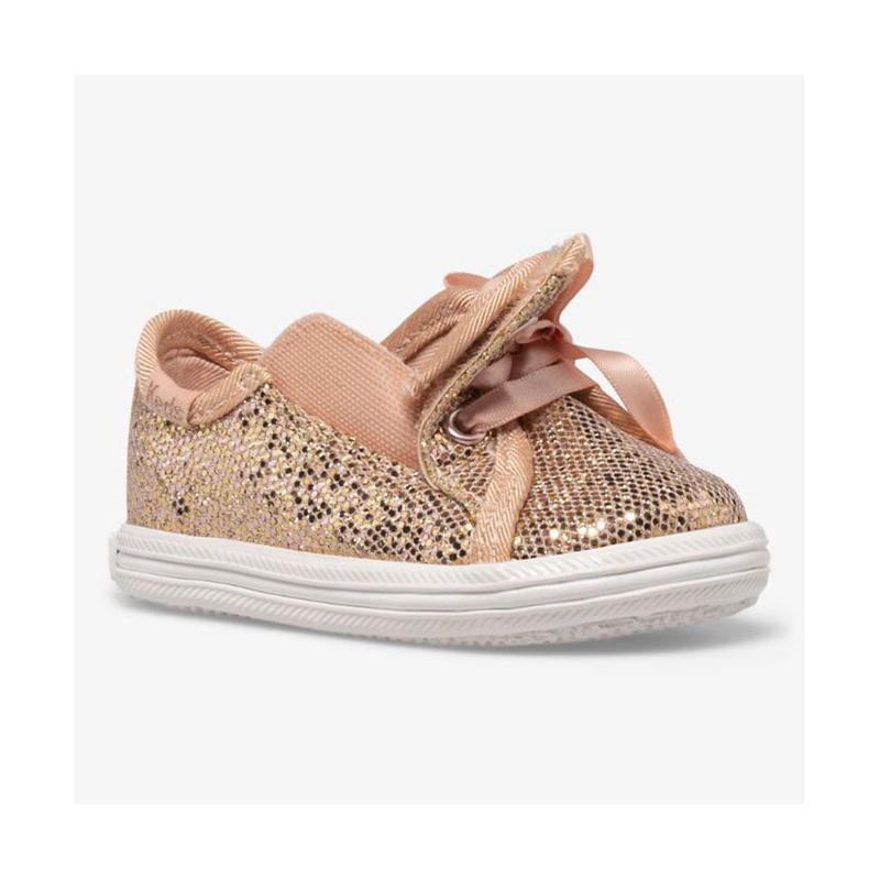 Keds Little Kid's Kickstart Crib Celebrations Sneaker Çocuk Pembe Altın | RUXTS-6190