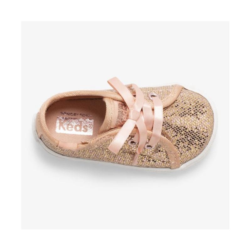 Keds Little Kid's Kickstart Crib Celebrations Sneaker Çocuk Pembe Altın | RUXTS-6190