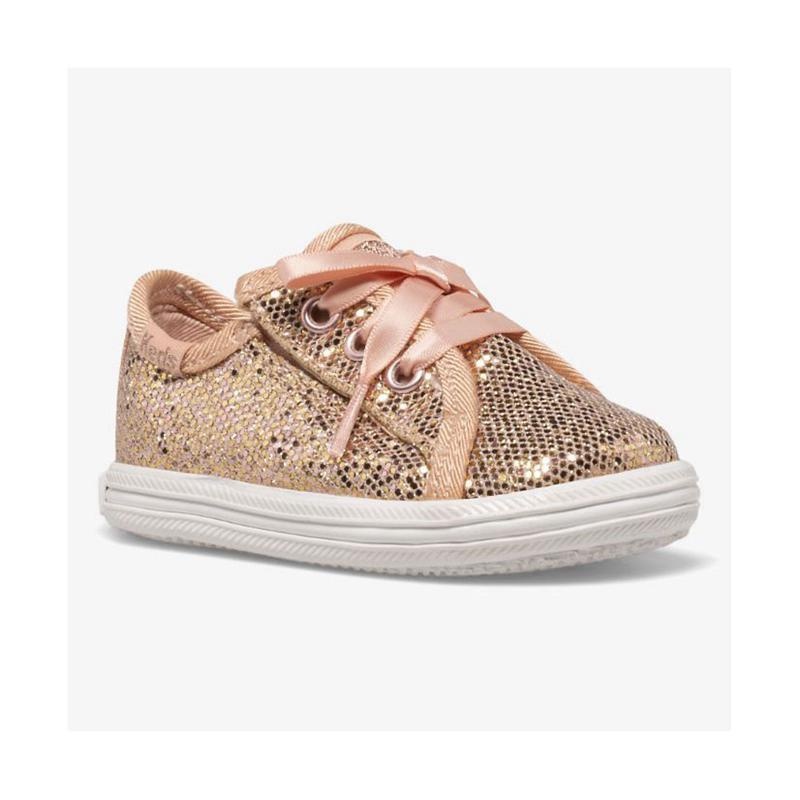 Keds Little Kid's Kickstart Crib Celebrations Sneaker Çocuk Pembe Altın | RUXTS-6190