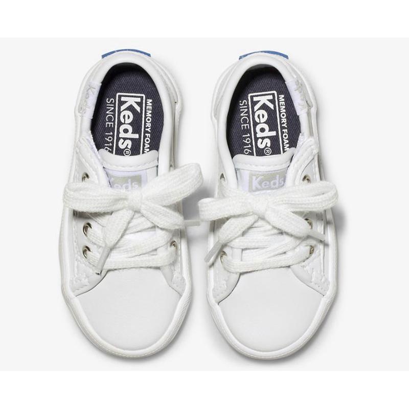 Keds Little Kid's Kickstart Jr. Deri Sneaker Çocuk Beyaz | LDUCK-7958