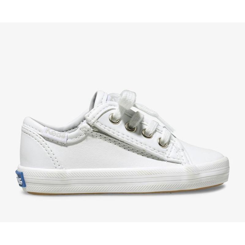 Keds Little Kid\'s Kickstart Jr. Deri Sneaker Çocuk Beyaz | LDUCK-7958