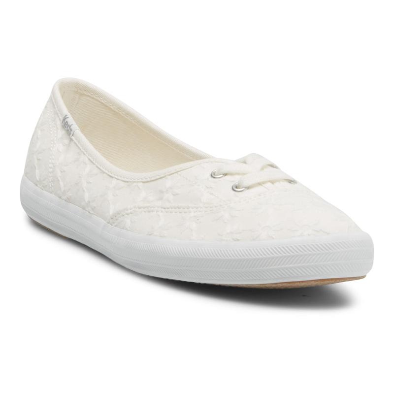 Keds Mini Eyelet Kanvas Canvas Kadın Beyaz | INJTF-0761