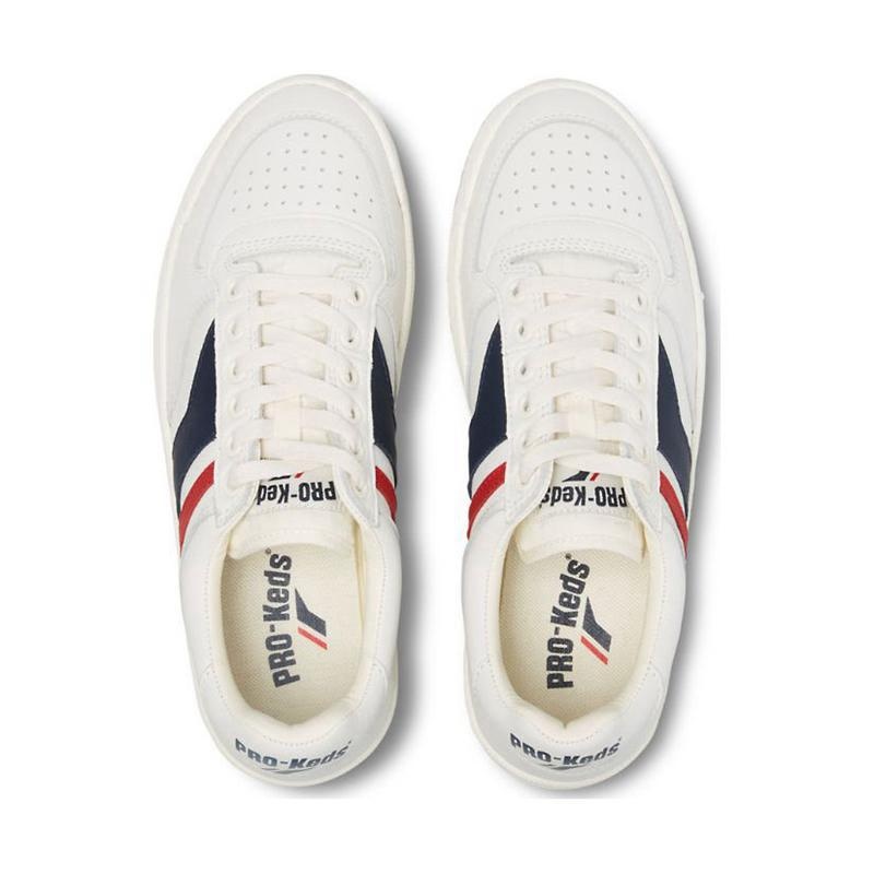 Keds Skyhawk Lo Deri Sneaker Erkek Beyaz Mavi Kırmızı | ZHQKU-8390