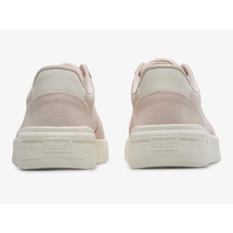 Keds The Court/Süet Leather Sneakers Kadın Açık Pembe Beyaz | ONTJL-5106