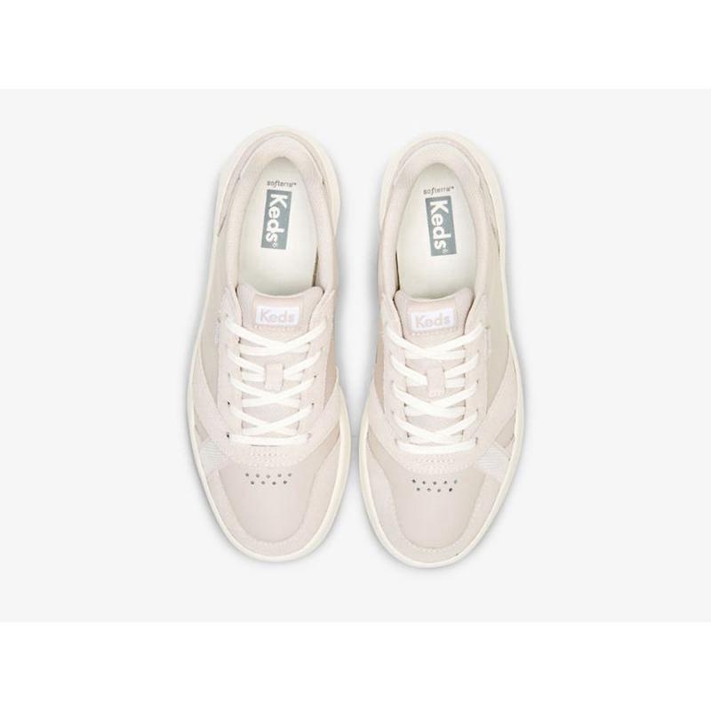 Keds The Court/Süet Leather Sneakers Kadın Açık Pembe Beyaz | ONTJL-5106