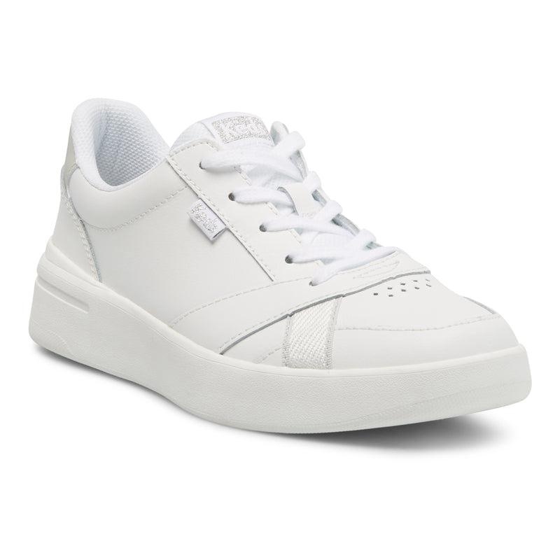 Keds The Court Deri Leather Sneakers Kadın Beyaz | BQGSE-5201