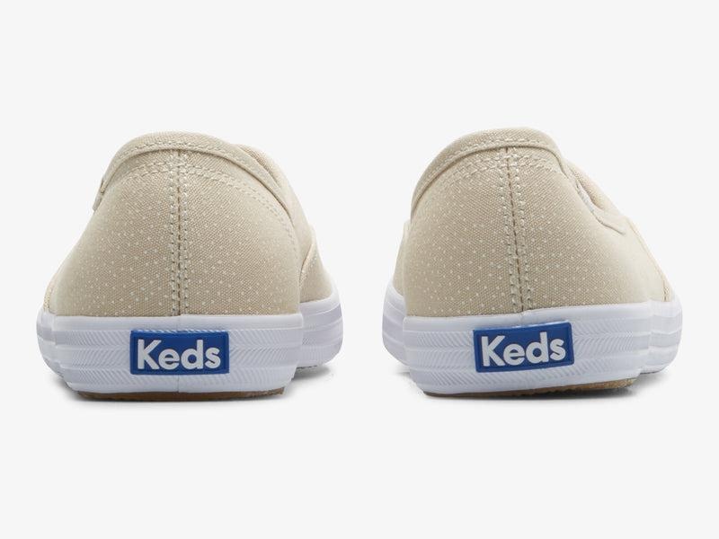 Keds The Mini Dots Print Tan Canvas Kadın Tan/White | OYEFJ-8709