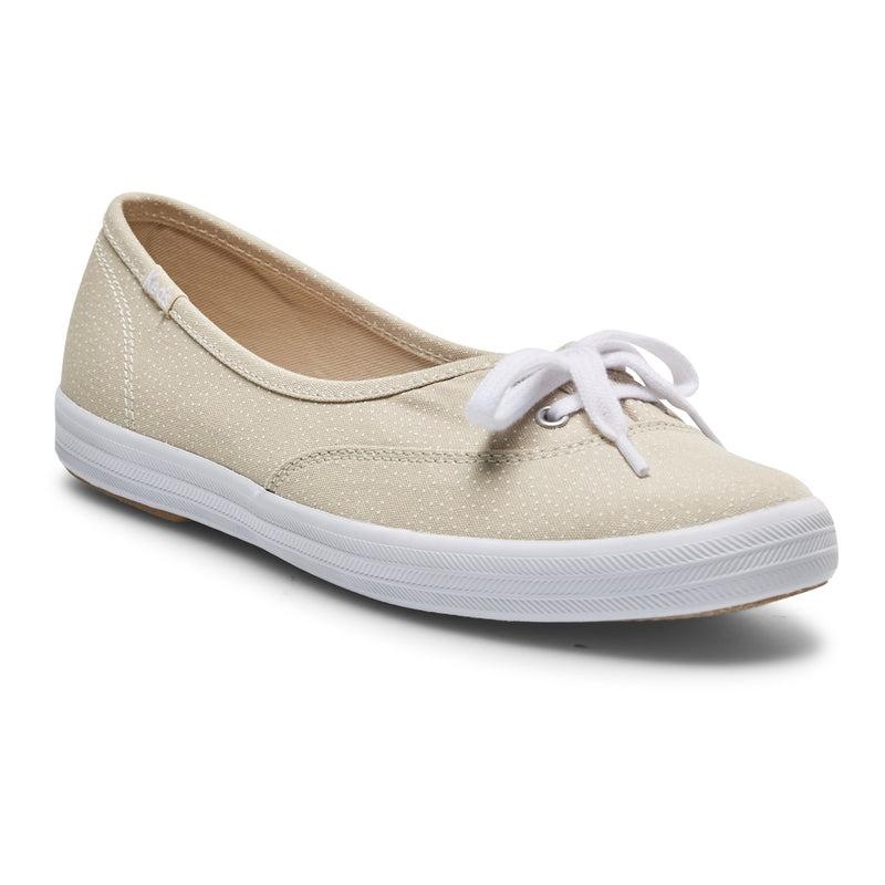 Keds The Mini Dots Print Tan Canvas Kadın Tan/White | OYEFJ-8709