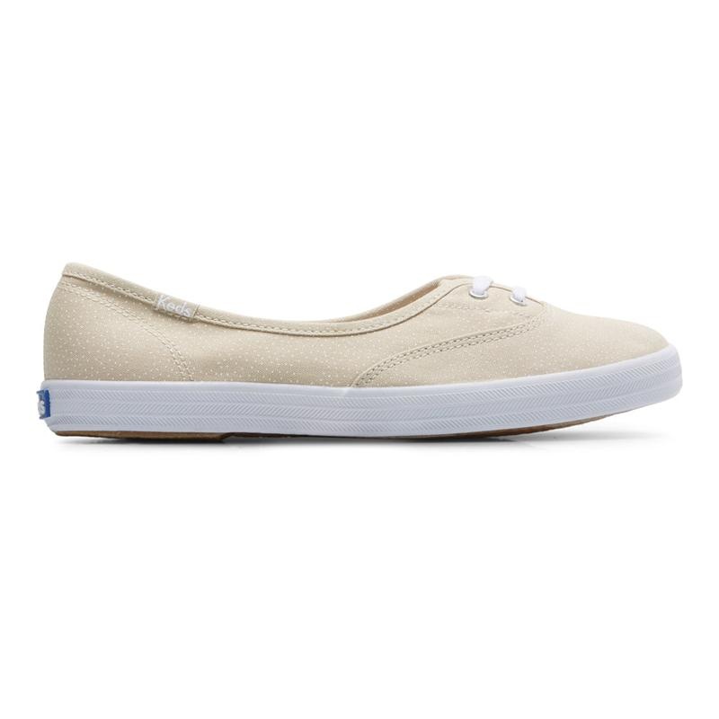 Keds The Mini Dots Print Tan Canvas Kadın Tan/White | OYEFJ-8709