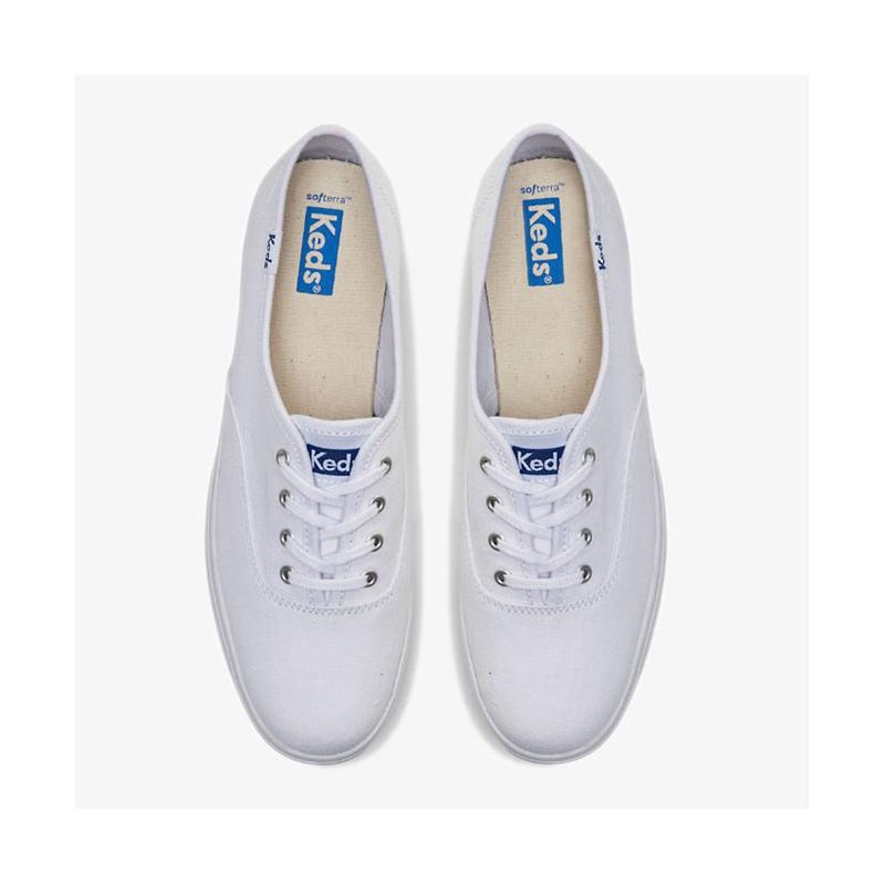 Keds The Platform Deri Platform Sneakers Kadın Beyaz | WIEPH-3054