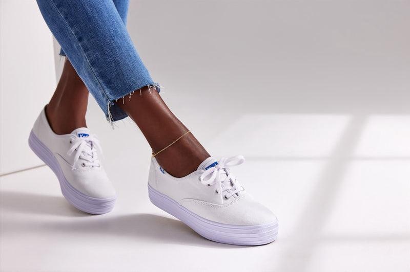 Keds The Platform Kanvas Canvas Kadın Beyaz | TRMJN-9462