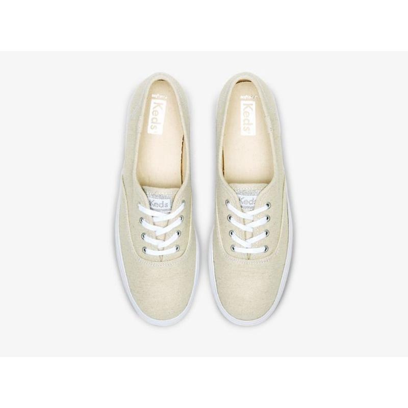 Keds The Platform Metallic Tekstil Lace Ups Kadın Gümüş | HOTXA-4192