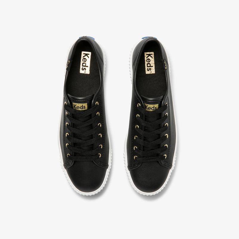 Keds Triple Kick AMP Deri Leather Sneakers Kadın Siyah | XFDGR-4501