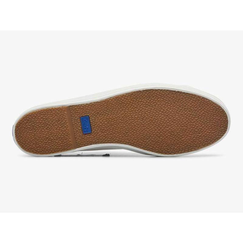 Keds Triple Kick Deri Slip On Mule Ayakkabı Kadın Beyaz | ZBEOX-4236