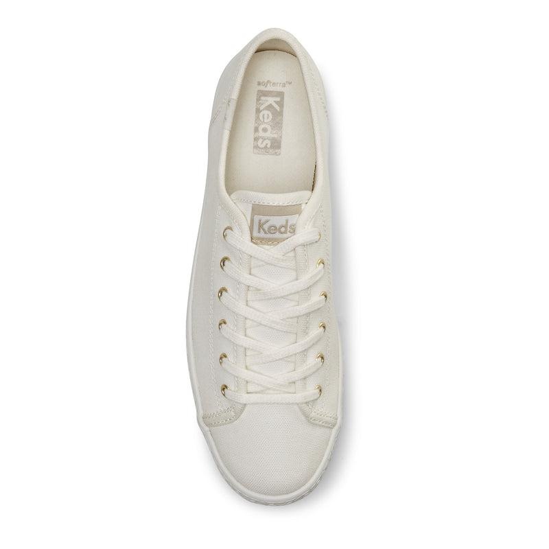 Keds Triple Kick Kanvas Emboss Foxing Snow Canvas Kadın Beyaz | BSDJN-4096