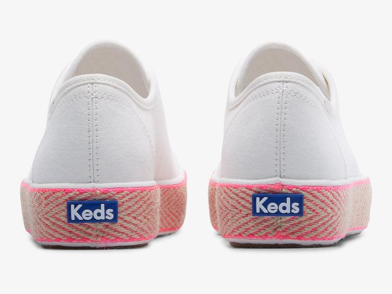 Keds Triple Kick Kanvas Jute Foxing Canvas Kadın Pembe | RYACU-3604