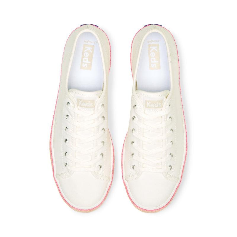 Keds Triple Kick Kanvas Jute Foxing Canvas Kadın Pembe | RYACU-3604