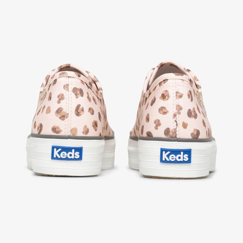 Keds Triple Kick Leopard Kanvas Canvas Kadın Pink/Multicolor | MXCQG-2459